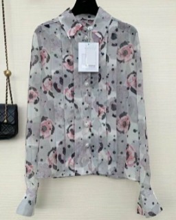 플라워&amp;도트 셔츠 블라우스      C. Flower &amp; Dot Shirt Blouse