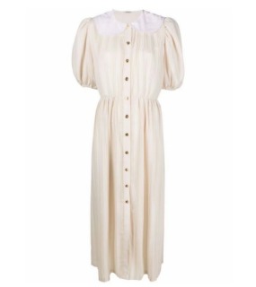 프렌치 무드 화이트 심플 레이스 스탠드 원피스    ﻿ S. French Mood White Simple Lace Stand Dress