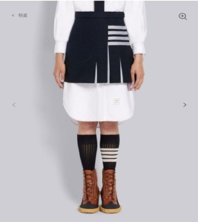 여성 배색 포인트 테니스 스커트      T. women&#039;s color scheme accentuated tennis skirt