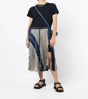 플리츠 스커트 티 일체 원피스     C.Pleated Skirt T-Shirt Integrated Dress