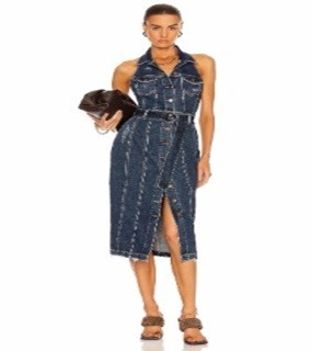 여성 데님 트임 원피스  R . Women&#039;s denim slit dress