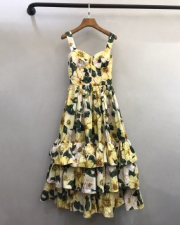 유화 스커트 프렌치 빈티지 원피스  Oil painting skirt French vintage dress