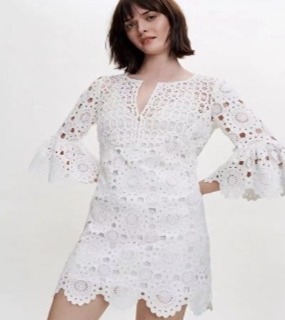 여성 메쉬 포인트 원피스   M. Women&#039;s mesh accentuated dress