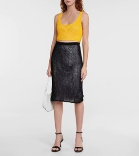 여성 메쉬 미디 스커트  P . women&#039;s mesh midi skirt