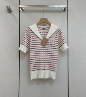 카라 포인트 스프라이트 니트 반팔티   M . Collar Accentuated Sprite Knit Short Sleeve T-shirt