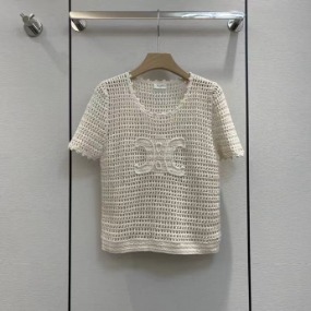 아이보리 자수 시스루 니트   C. Ivory embroidered see-through knitwear