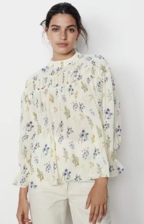 소매 레이스 프렌치 블라우스   sleeve lace French blouse