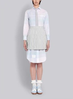 체크무늬 시어서커 빌로우니 미니스커트   T. Checkered sheath curler villony miniskirt