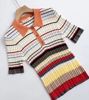 컬러풀 스프라이트 디자인 니트  colorful sprite design knitwear