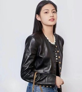 여성 데일리 가죽자켓   C. Women&#039;s Daily Leather Jacket