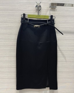 동일 컬러 허리 벨트 포인트 여성 스커트   same color waist belt point women&#039;s skirt