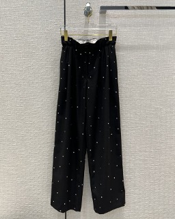 스몰 토드 무늬 디자인 블랙 팬츠  Small Todd Design Black Pants
