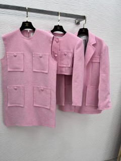 여성 핑크 컬러 자켓 조끼   Women&#039;s Pink Color Jacket Vest