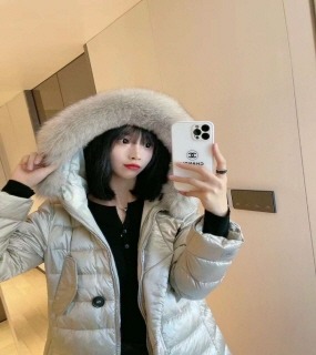 겨울 따뜻한 후드털 롱패딩  Winter Warm Hooded Fur Long Padded Jacket