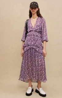 퍼플 롱원피스  Purple long dress