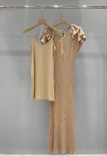 여성 얇은 슬림 롱원피스   Women&#039;s Thin Slim Long Dress