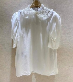 칼라 레이스 슬리브 셔츠M. doll-collar lace sleeve shirt