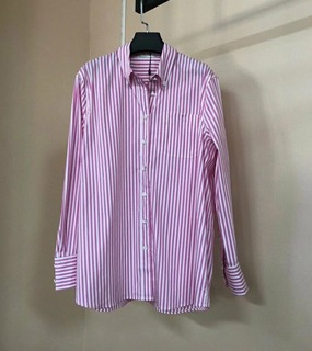 로고단추 스트라이프 셔츠C. logo button stripe shirt