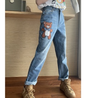 곰인형 자수 청바지    G. teddy bear embroidery jeans