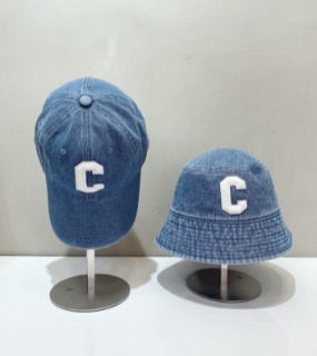 데님 C 볼캡 or 버킷햇    C. Denim C Ballcap or Bucket Hat