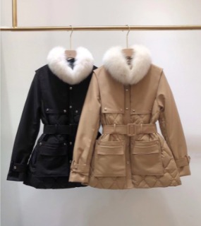 퍼 퀄팅 사파리 자켓     Y. Fur quilting safari jacket