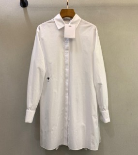 포플린 벌자수 롱 셔츠 원피스        D. Poplin&#039;s embroidered long shirt dress