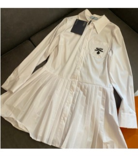 엠브로더리 포플린 셔츠 원피스        P. Embroidery Poplin Shirt Dress