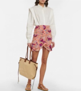 플로럴 프린트 프릴 스커트     I. floral print frill skirt