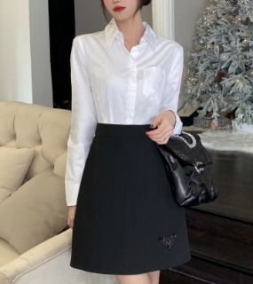 하이웨이스트 화이트앤 블랙 원피스    ﻿ P. High-waist white and black dress