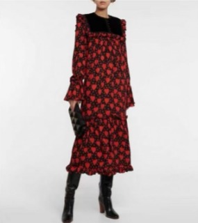 블랙&amp;레드 하트 패턴 원피스    ﻿ Y. Black &amp; red heart pattern dress