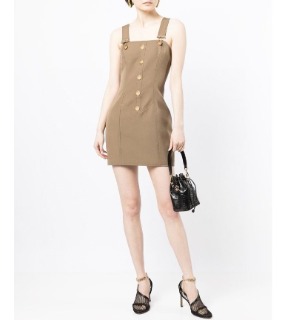 골드 버튼 나시 스퀘어 미니 드레스     D. Gold button sleeveless square mini dress