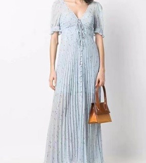 소매 시스루 여성 프린트 롱 드레스   S. sleeve see-through women&#039;s print long dress