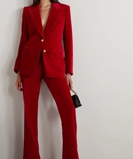 레드 블랙 시크한 디자인 정장 세트   Red Black Chic Design Suit Set