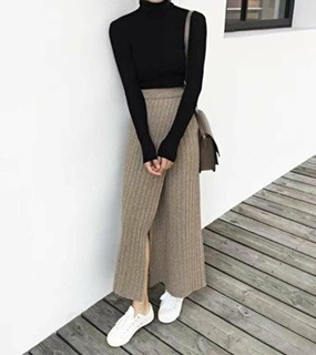 슬림핏 니트 롱 스커트  slim fit knit long skirt