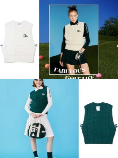 여성 심플 니트 조끼  Women&#039;s Simple Knit Vest
