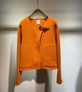 오렌지 캐시미어 플레인 자켓  Orange Cashmere Plain Jacket