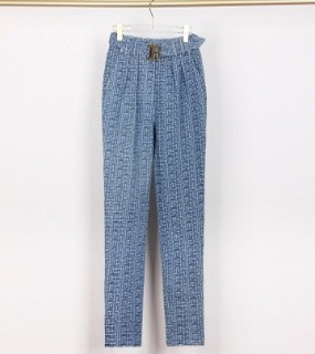 블루 체크무늬 롱팬츠  Blue Checked Long Pants