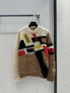 인타르시아 니트 울 스웨터  intarsia knit wool sweater
