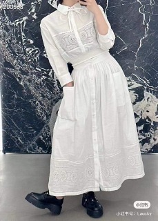 우아한 화이트 롱원피스  Elegant white long dress