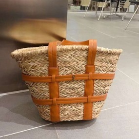 짚 디자인 토드백  straw design toad bag