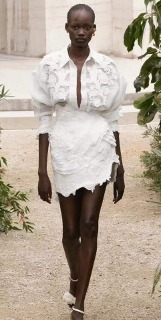 카라 화이트 미니원피스 Collar White Mini Dress