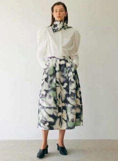 패턴 디자인 코튼 롱치마  pattern design cotton long skirt