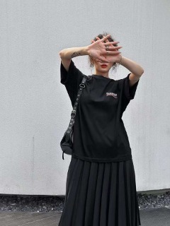 블랙 반소매 원피스   black short-sleeved dress