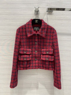 레드 체크무늬 자켓   a red checkered jacket